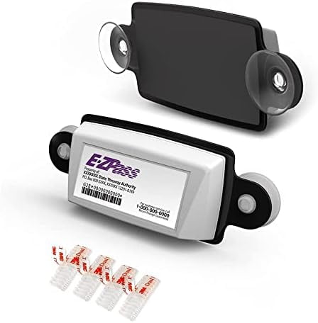 EZ Pass/IPass/IZoom - Kit De Montaje Fastlane Para Etiquetas De Peaje, 16 Unidades (8 Juegos) De Cierre Resellable, Tiras Adhesivas De Doble Bloqueo