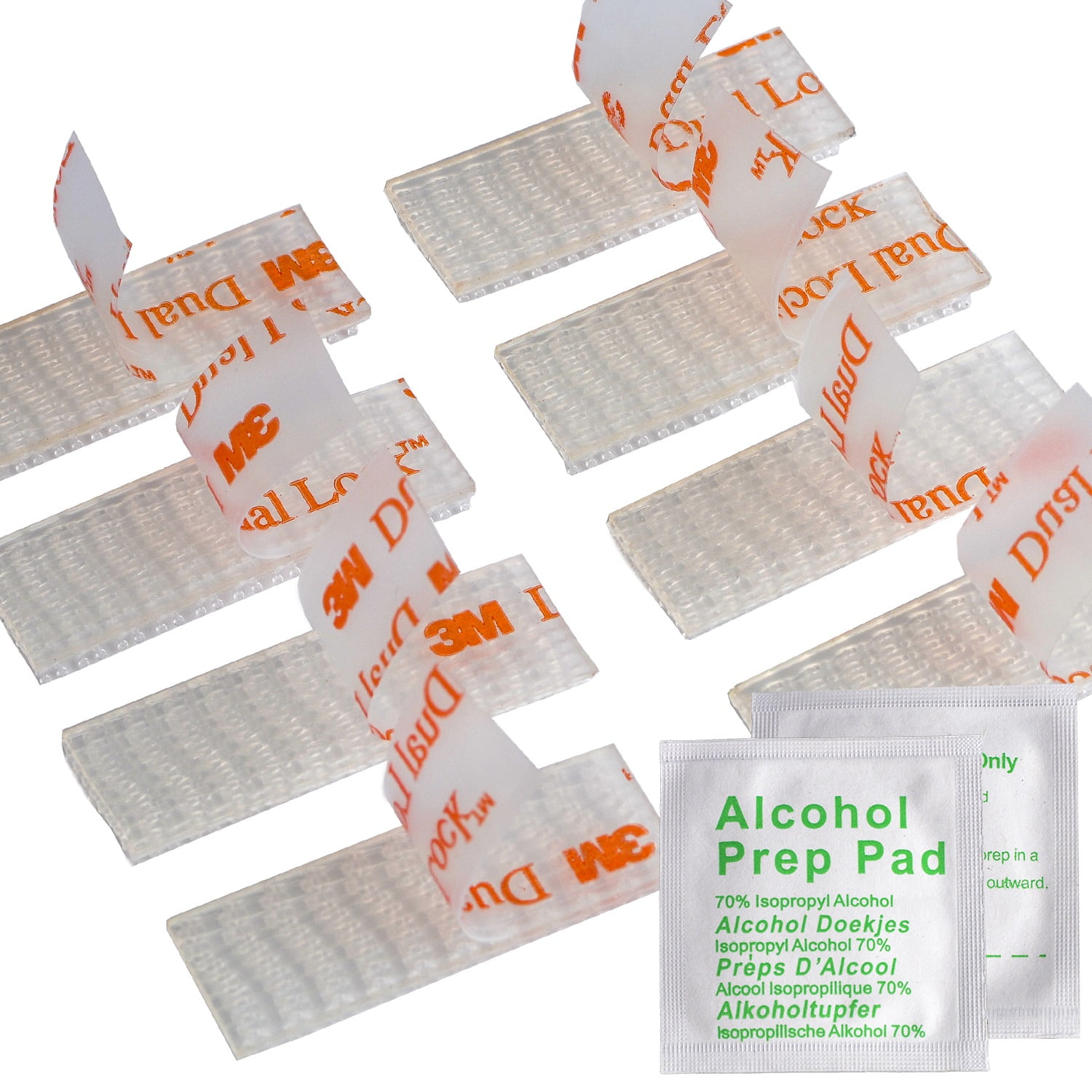 EZ Pass/I-Pass/Toll Tag Tape Mounting Kit - Peel and Stick Adhesive Strips  Dual Lock Tape - 4 Strips (2 Sets) with Alcohol Prep Pad, Packaging may