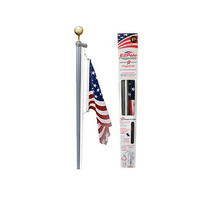 EZ-Pole Classic 17 ft. Sectional Flagpole Kit with Rope