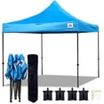thumbnail image 1 of EZ Pop Up Canopy Tent Instant Shelter w Wheel Bag + 4 Sand Bags - 10'x10' Turquoise - D Model, 1 of 5