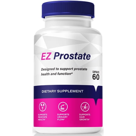 EZ Prostate Pills, Official Formula For Prostate Health, E Z Capsules, All Natural Support For Energy, Control and Overall Wellness, 500mg Vitamins (60 Capsules)