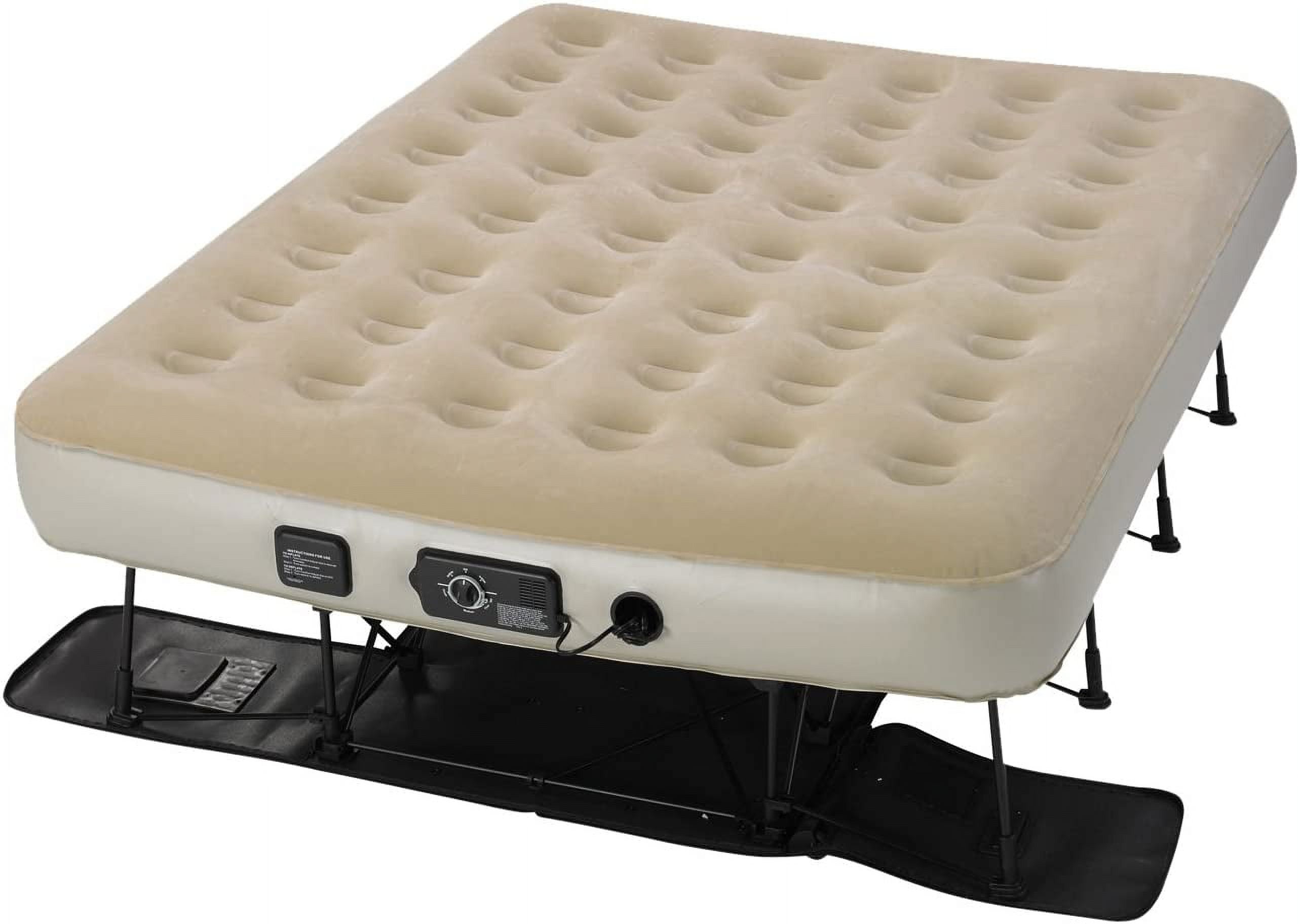 EZ Raised Foldable Portable Air Mattress Bed with Built In NeverFlat