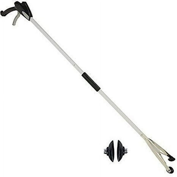 EZ Reacher 48" with 2 Replacement Rubber Gripper Cups (Bundle, 2 Items)