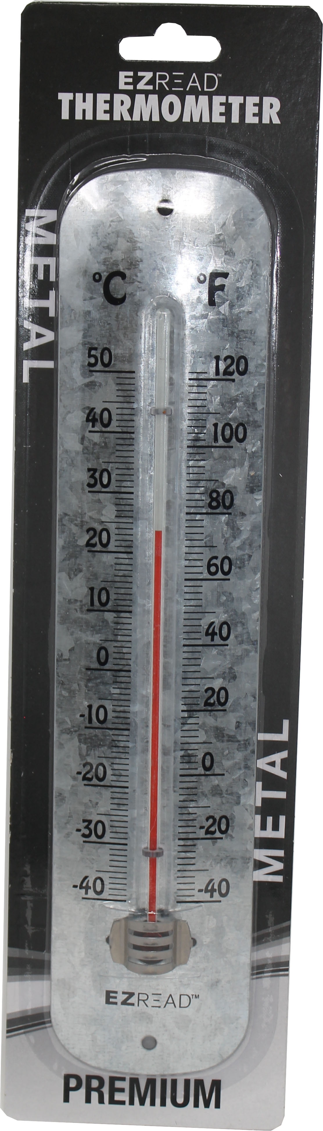 EZ Read 12 In. Galvanized Metal Thermometer 8400090