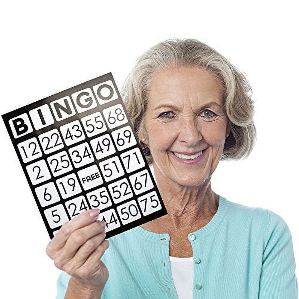 EZ Readers LargeFormat 8.5" x 11" Bingo Cards, Jumbo 1inch Numbers