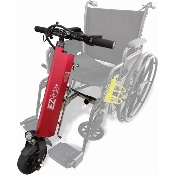 EZ Ride+ Wheelchair Power Assist Attachment – Electric Handcycle Motor Kit Turns Wheelchair Into Scooter – Lightweight Easy to Use Mobility Accessory + Bag & Charger – EZR-2
