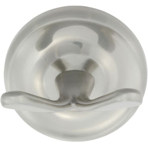 Satin Nickel Double Robe Hook with Classic Tapered Lines