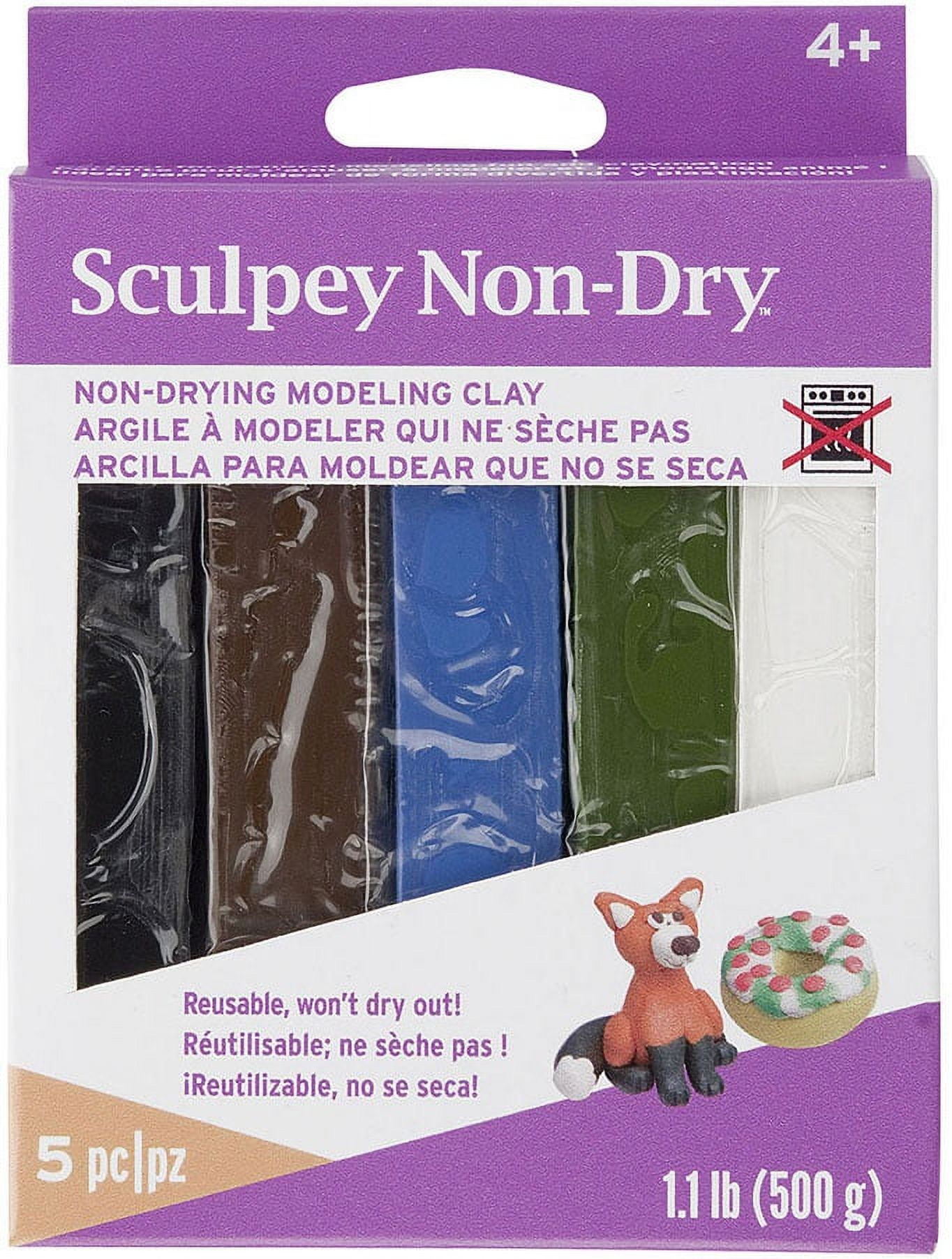 EZ Shape Modeling Clay, NonHardening, 1 lb, Natural, 5/Pkg
