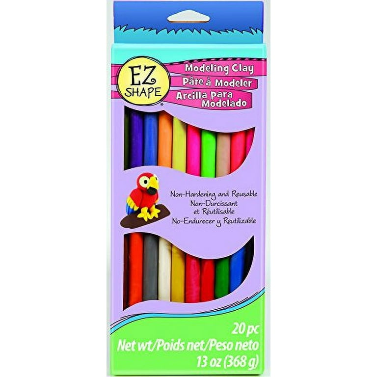 EZ Shape Modeling Clay Non Hardening 13 Ounces Assorted Colors 20 Pkg