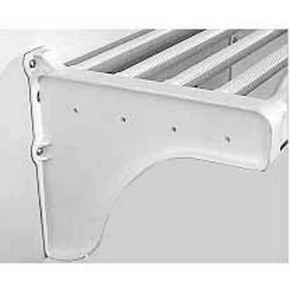 EZ Shelf - 1 End Bracket for Shelf - White- for Mounting to Back Wall (Without Sidewall) or Joining 2 Units Together