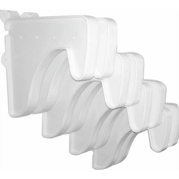 EZ Shelf 8 End Brackets for Closet Rod and Shelf, White