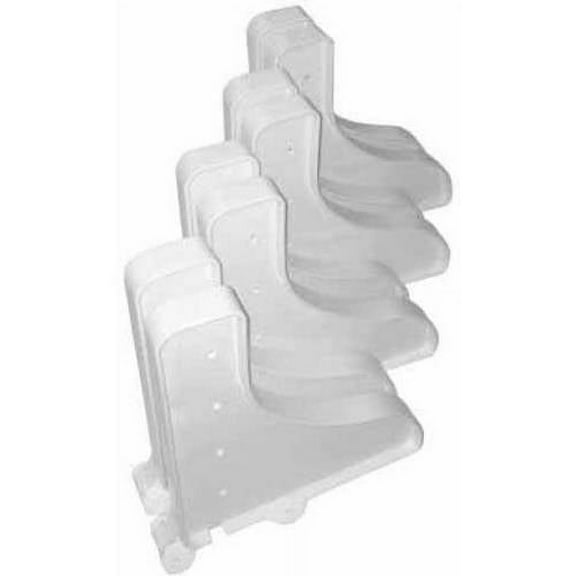 EZ Shelf 8 End Brackets for Shelf, White