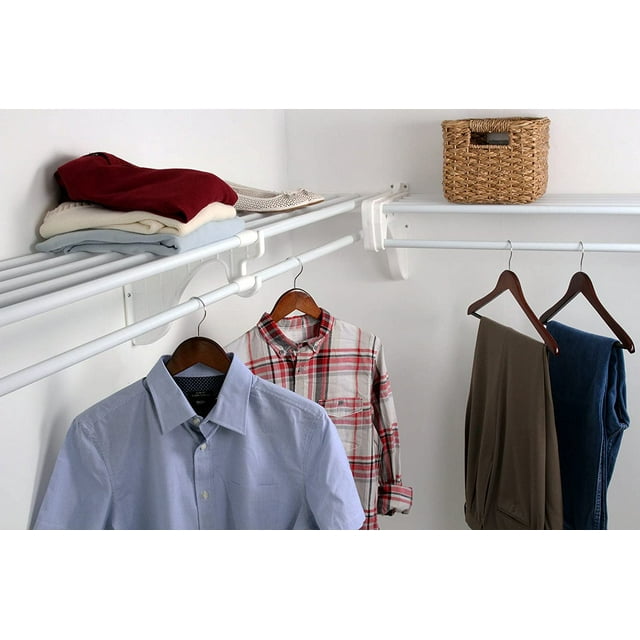 EZ Shelf - DIY Closet Organizer Kit - Expandable to 12.2 ft. of Hanging ...