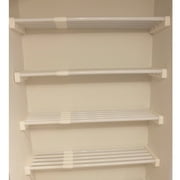 EZ Shelf Expandable Closet Organizer Kit 4-Shelf with Mounting Hardware White