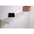 thumbnail image 1 of EZ Shelf-Expandable-Closet Shelf (NO Hanging Rod)- 41.5” - 74” -White- Easy Install to 1 Sidewall and Backwall (EZS-SW72-1-1) -Wire Closet Shelving Alternative, 1 of 9