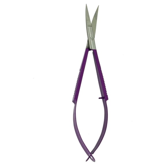 EZ Snip Thread Scissors - 5 Inch Curved Blade - Sewing Scissors for Crafting, Quilting & Embroidery - Serrated Steel Blades - Oyster Shell Finish