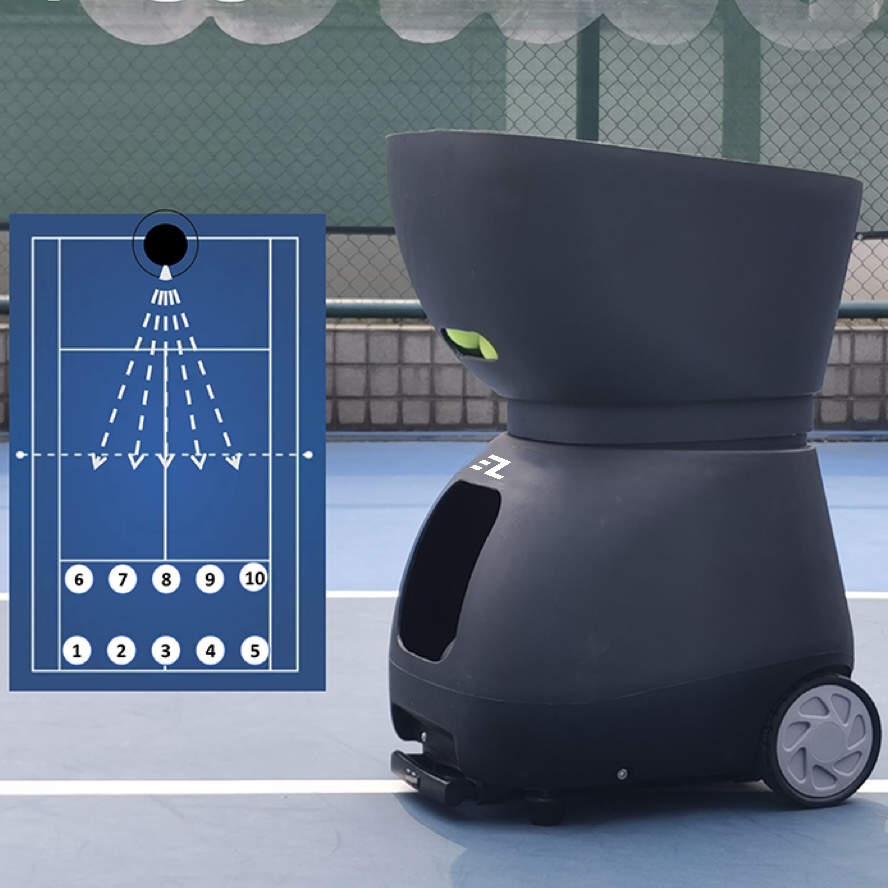 EZ Sports Tennis Ball Machine Pro S5 with 10 Spot Oscillator