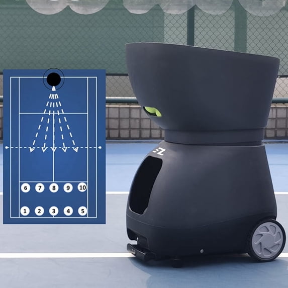 EZ Sports Tennis Ball Machine Pro S5 with 10 Spot Oscillator