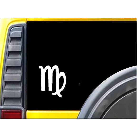 EZ-Stik Automotive Decals & Stickers White Meditation Horoscope Symbol, 6"