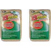 EZ-Straw Seeding Mulch with Tack - Biodegradable Organic Processed Straw 2.5 CU FT Bale Covers up to 500 sq. ft. 2 Pack