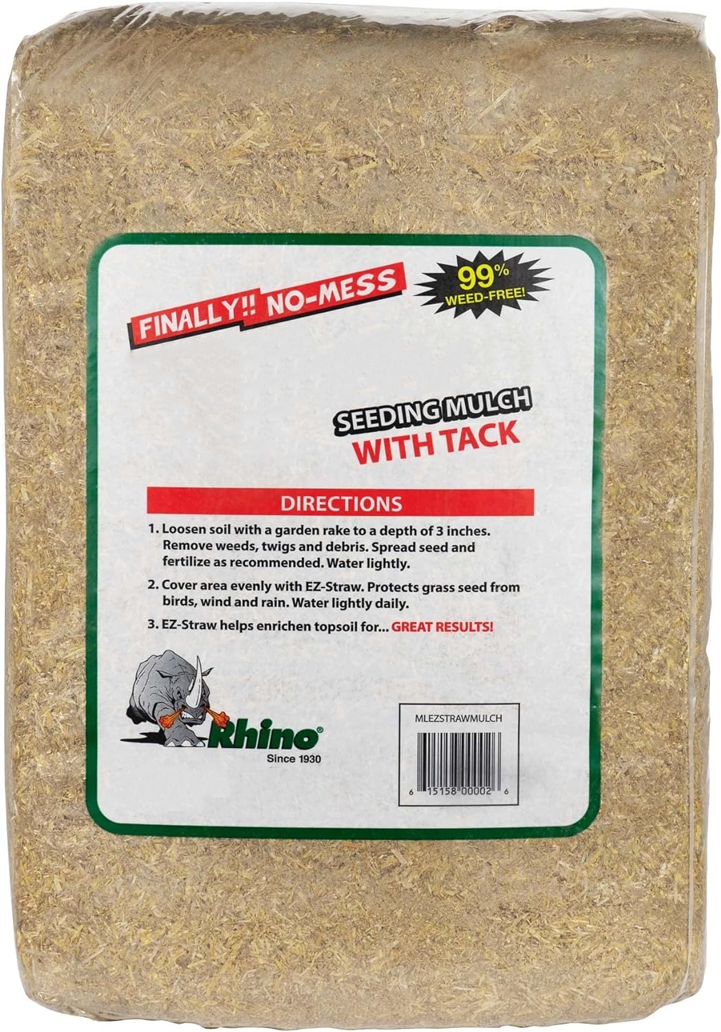 EZStraw Seeding Mulch with Tack Biodegradable Organic Processed