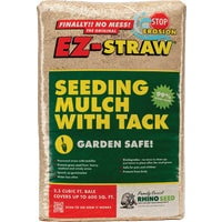 EZ Straw Seeding Mulch with Tack - Biodegradable Processed Straw, 2.5 cu. ft. Bale (Covers up to 600 sq. ft.), 2 Pack