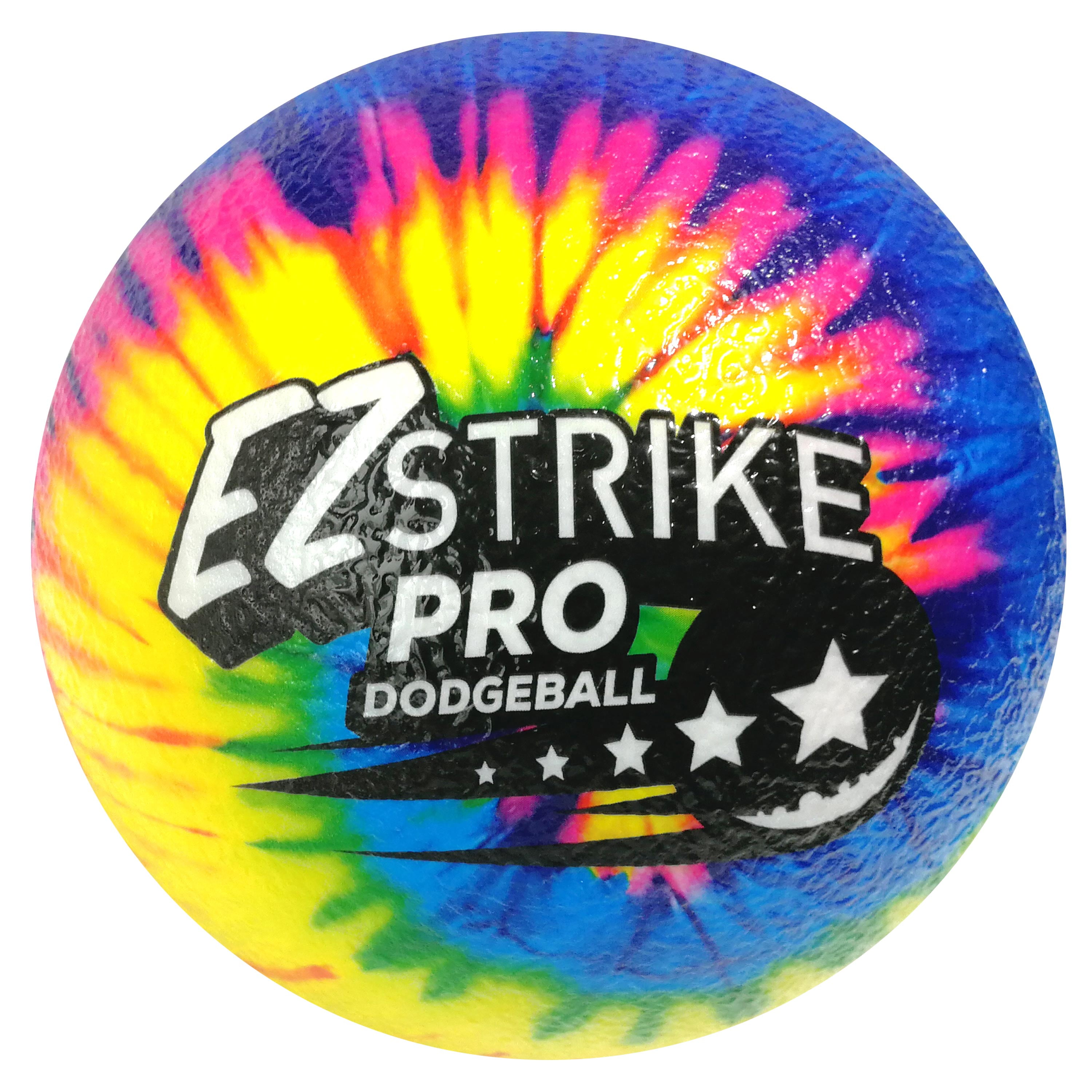 EZ Strike Multicolor Tie Dye Round Dodgeball 1, 6" Diameter