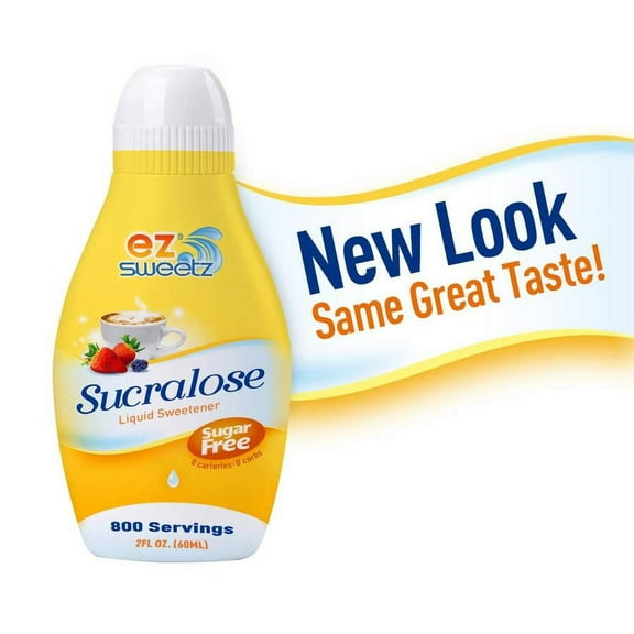 EZ-Sweetz (2.0oz - Liquid Sweetener 800 Servings/Bottle) (New Packaging, 2 Pack)
