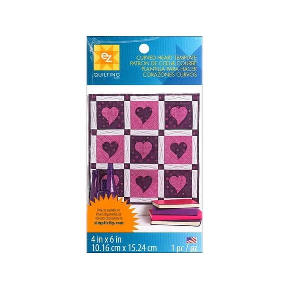 EZ Template Curved Heart Quilting