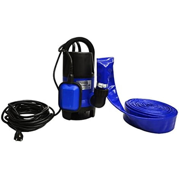 EZ Travel Collection Submersible Drain Pump and 25' Water Hose, Sump Pump Kit for Pools, Hot Tubs, Water Tanks, Ponds, and More (2,000 GPH)$$Tools & Hardware Other
