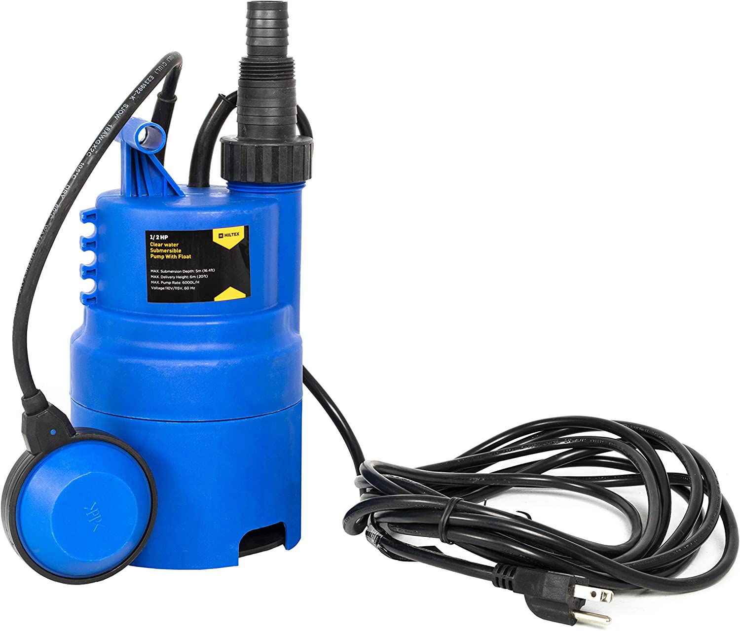 EZ Travel Collection Submersible Water Pump for Pool and Hot Tub Draining 1,580 GPH