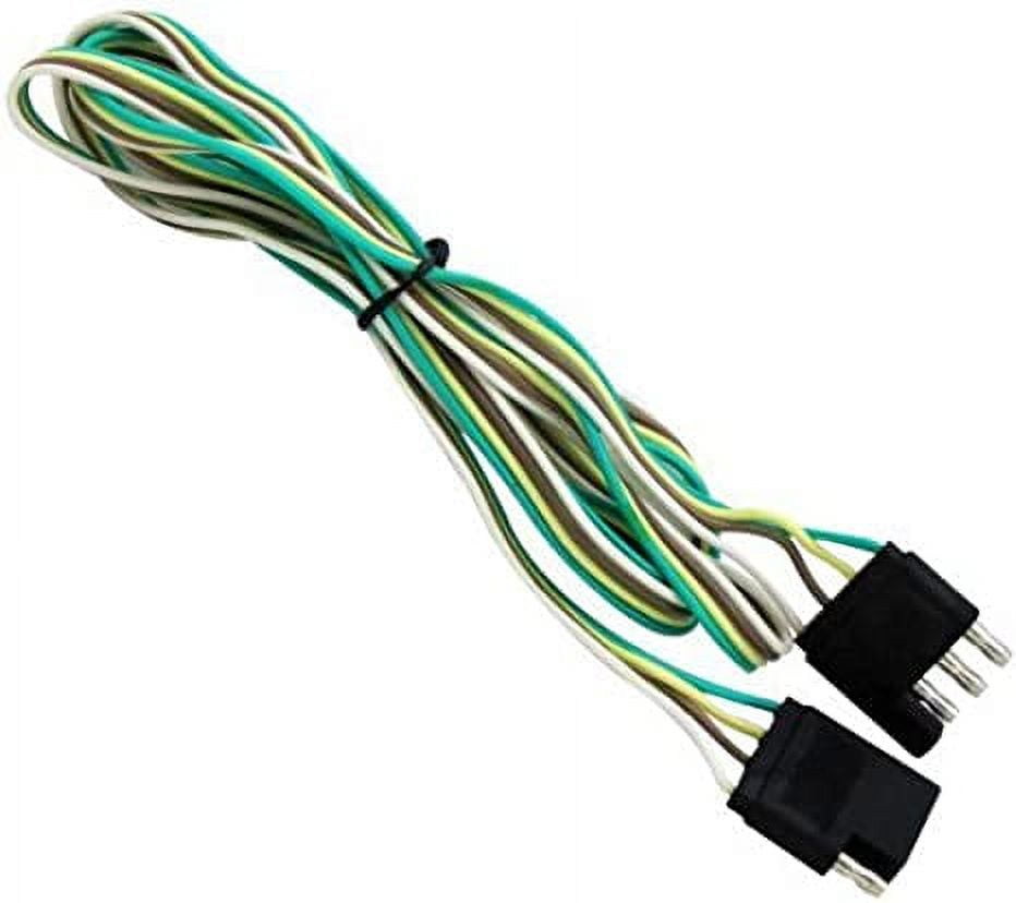 EZ Travel Distribution 4-Way Flat Wiring Extension Kit, 5ft, Trailer Light Wire