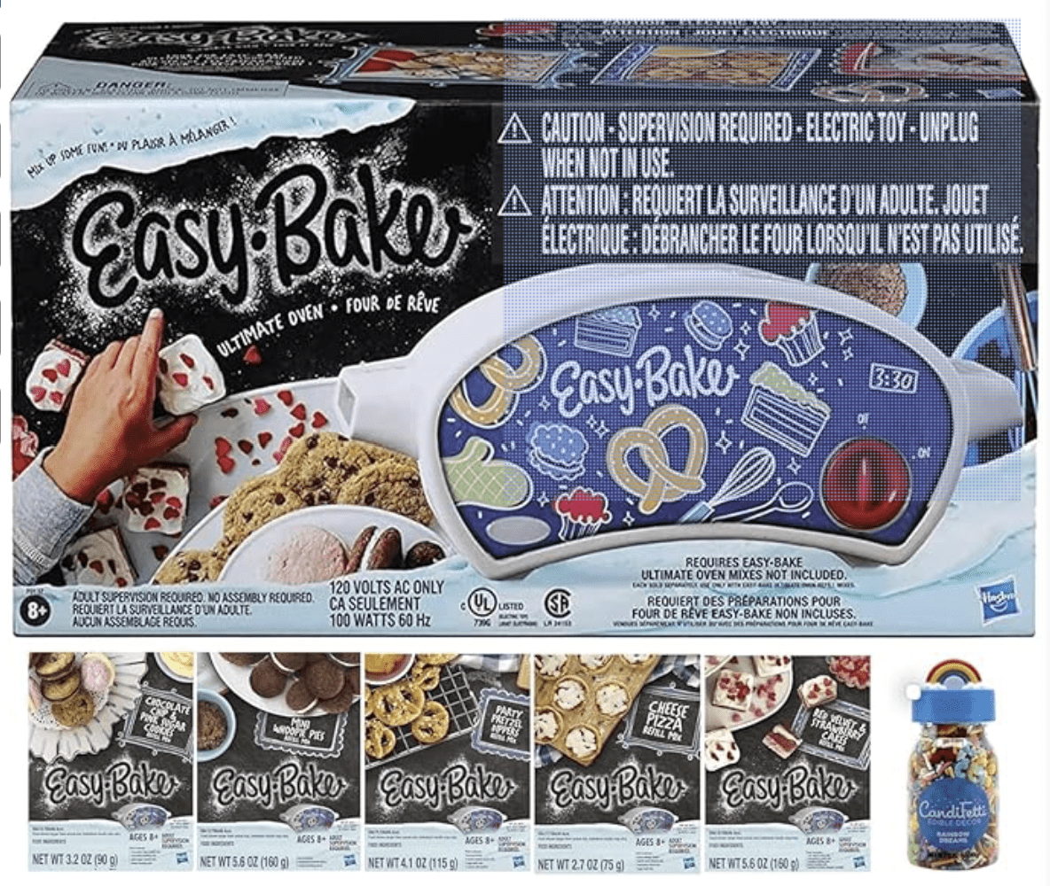 EZ Ultimate Oven with Refill Mix Sugar , Cheese Pizza, Red Velvet , Pretzel , Mini Whoopie
