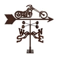 thumbnail image 1 of EZ Vane Chopper Motorcycle Weathervane — Deck Mount, Wind Cups, Antique Copper Finish, Steel with Durable Triple Powder Coating, Handcrafted in USA, 1 of 7