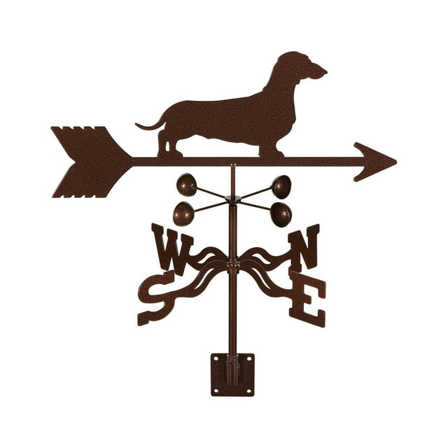 EZ Vane Dachshund Weathervane Post Mount 14 Gauge Steel Sealed