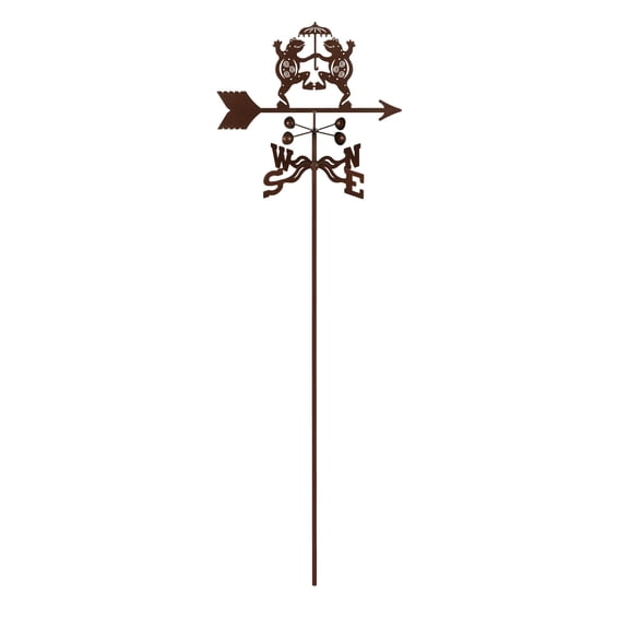 EZ Vane Dancing Frog Weathervane — Garden Mount, Wind Cups, Antique Copper Finish, Steel with Durable Triple Powder Coating, Handcrafted in USA