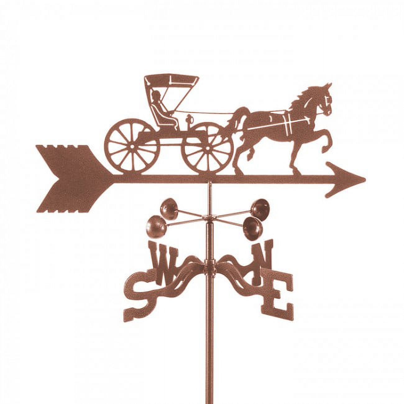 EZ Vane Doctor's Horse & Buggy Weathervane Roof Mount 14 Gauge