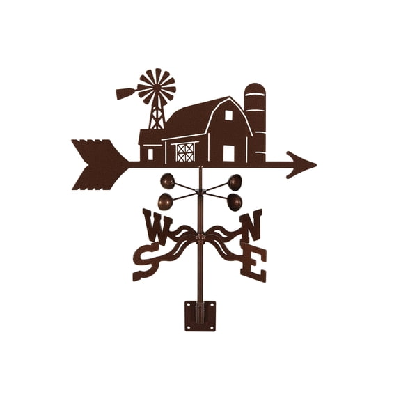 EZ Vane Farm Scene Weathervane | Post Mount | 14 Gauge Steel | Sealed Ball Bearings | Home or Garden