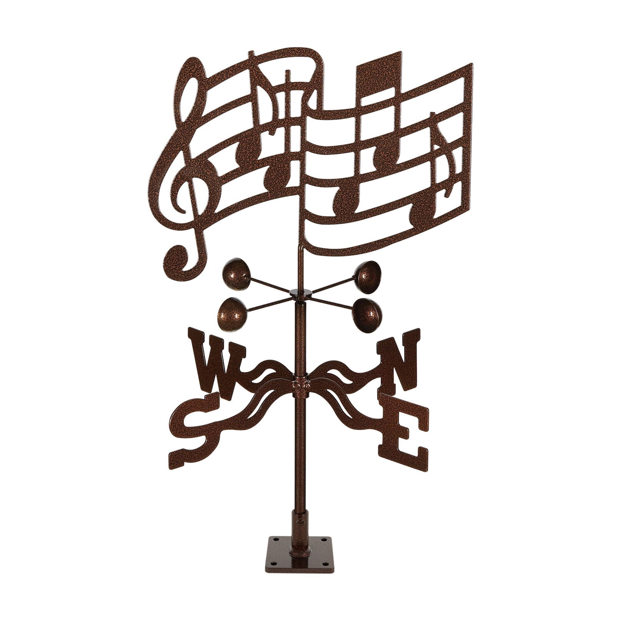 EZ Vane Musical Notes Weathervane — Deck Mount, Wind Cups, Antique ...