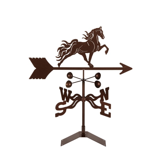 EZ Vane Tennessee Walker Horse Weathervane — Roof Mount, Wind Cups, Antique Copper Finish, Steel with Durable Triple Powder Coating, Handcrafted in USA
