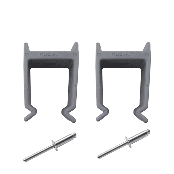 EZ-Xtend Pontoon Bimini Square Frame Clips Boat Accessories 2-1/8"Lx1-1/4"Hx1-1/2"W (Gray, 1-1/4" Clips)