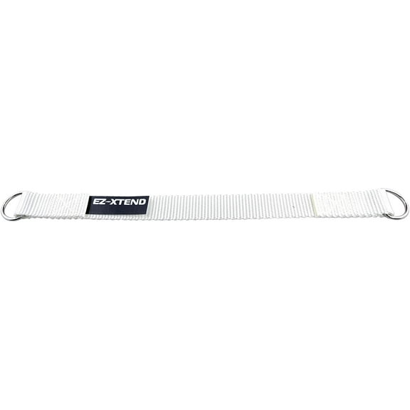 EZ-Xtend Premium D-Ring Polyester Strap for Bimini Strap Rail Attachment (Package of 1, White, 12-1/2")