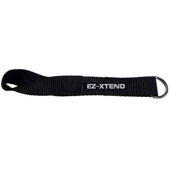 EZ-Xtend Premium D-Ring Strap - Loop Railing Boat Accessory (Black, 8 1/2 inches with D-Ring & Loop)