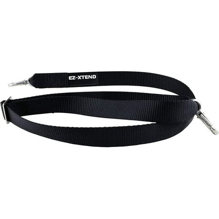 EZ-Xtend Premium Double Pontoon Boat Canopy and Bimini Top Strap with Adjustable Hook - All Stainless Steel Bimini Top Hardware - Best Replacement Strap (Package of 1, Black 15"- 21")