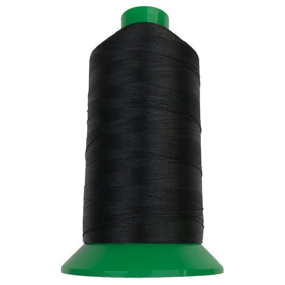 EZ-Xtend Serabond Bonded #92 Polyester Thread - UV Resistant and Heavy Duty Thread Sewing - Extra Strong Upholstery Thread - Can Be Used On Home Sewing Machines (Black, 8 oz Spool)
