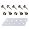 thumbnail image 1 of EZ-Xtend Stainless Steel Screws Marine Grade 5/8" #8 Boat Accessories - 10 Screw Canvas Snap Fasteners, 10 Flex Vinyl Washers, 1 of 6