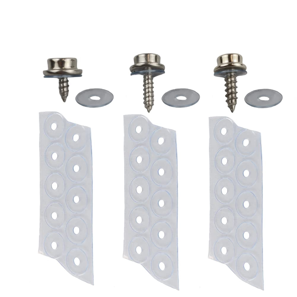 YeeBeny 100PCS Stainless Steel Boat Snaps - 3/8" Socket With 5/8" Screws, Marine Grade For Covers, Canvas, Tarps