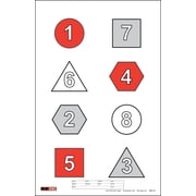 25 EZ2C Targets Style 25Acquisition and Recognition. USA Made. Shooting Range Paper Targets 25 Pack Tactical Training 11" x 17"