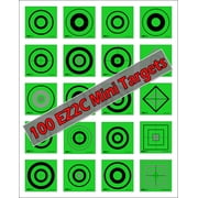 EZ2C Mini Shooting Targets for Gun Range, Self-Adhesive 3.5 x 3.5 20 Assorted Styles in Green Pack of 100