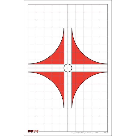 EZ2C Targets Style 10 The Best Rifle Scope Sight in (25 Pack)